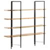 vidaXL 4-Tier Bookcase 160x35x160 cm Solid Mango Wood