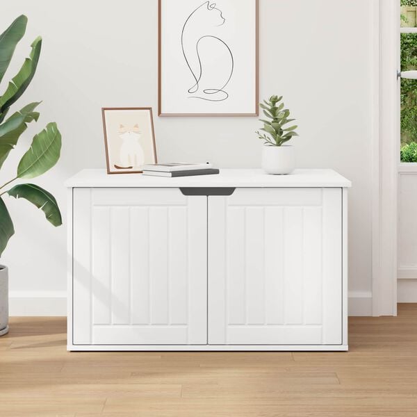 vidaXL Cat House White 85 x 55 x 50.5 cm Engineered Wood