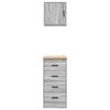 vidaXL Garage Cabinets 2 pcs Grey Sonoma Engineered Wood