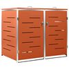 vidaXL Double Wheelie Bin Shed 138x77.5x112.5 cm Stainless Steel