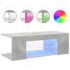 vidaXL TV Cabinet with LED Lights Concrete Grey 90x39x30 cm