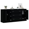 vidaXL Sideboards 3 pcs Black Engineered Wood