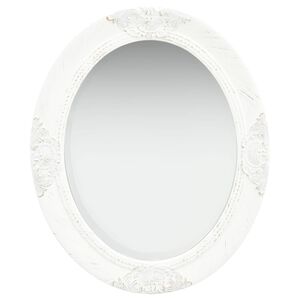 vidaXL Wall Mirror Baroque Style 50x60 cm White