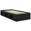 vidaXL Bed Frame with Headboard Black 90 x 200 cm Solid Pine Wood