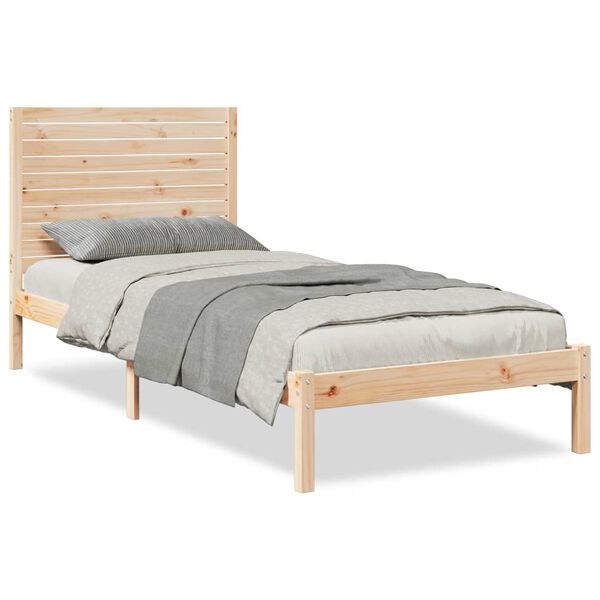 vidaXL Extra Long Bed Frame without Mattress 100x210 cm Solid Wood