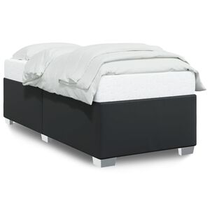 vidaXL Bed Frame without Mattress Black 90x190 cm Single Faux Leather