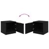 vidaXL Bed Cabinet 2 pcs Black Oak 40 x 39 x 40cm Engineered Wood