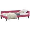 vidaXL Corner Bed Frame with Headboard Wine Red 80 cm x 200 cm Velvet