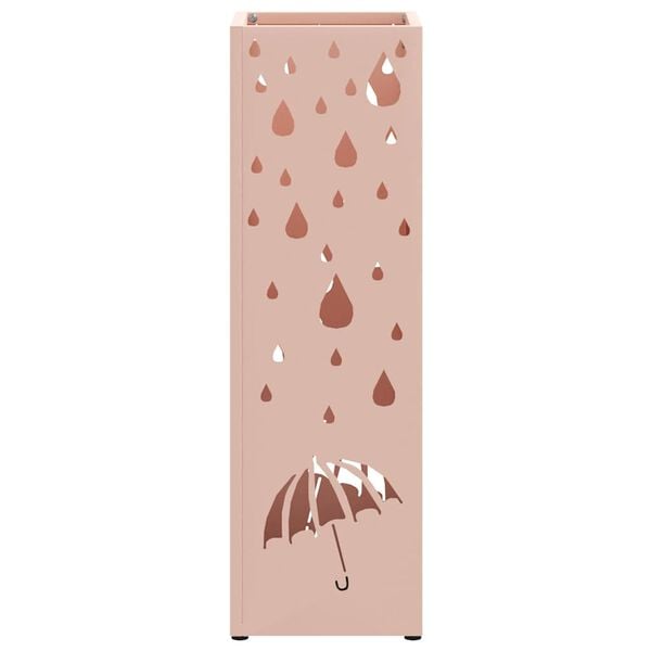 vidaXL Umbrella Stand Pink 15.5 x 15.5 x 49 cm Metal