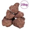 vidaXL Volcanic Rocks 25 kg Red 10-30 cm
