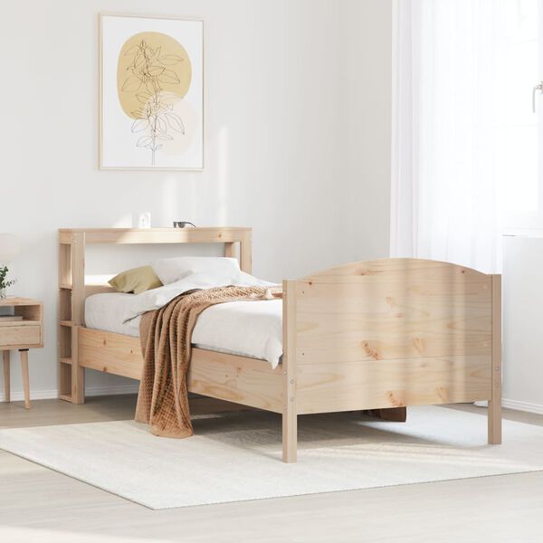 vidaXL Bed Frame without Mattress 100x200 cm Solid Wood Pine