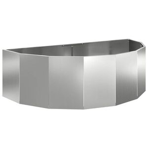 vidaXL Planter Silver 120 x 60 x 35 cm Galvanised Steel
