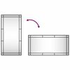 vidaXL Wall Mirror Black 50x100 cm Rectangle Iron