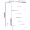 vidaXL Bedside Cabinet White 40x40x66 cm Engineered Wood