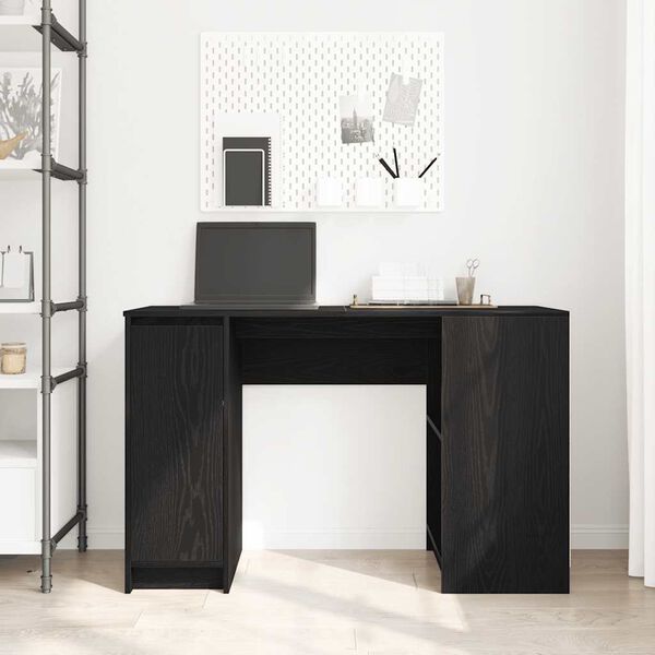 vidaXL Desk Black Oak 120x42x76 cm Engineered Wood