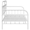 vidaXL Daybed Frame with Headboard White 90 x 190 cm Steel