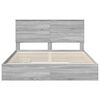 vidaXL Storage Bed Grey Sonoma 160 x 200 cm Engineered Wood