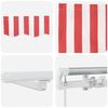vidaXL Retractable Awning Red and White 350 x 250 cm Fabric and Steel