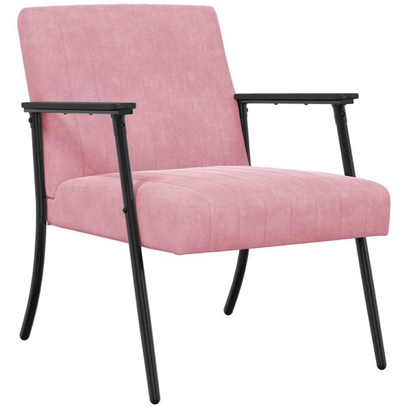 vidaXL Armchair Pink 59 x 75 x 78 cm Velvet
