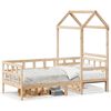 vidaXL Day Bed with Roof without Mattress 80x200 cm Solid Wood