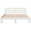 vidaXL Bed Frame without Mattress White 140x190 cm Solid Wood Pine