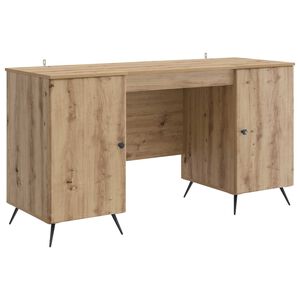 vidaXL Desk Artisan Oak 142.5 x 50 x 75 cm Engineered Wood
