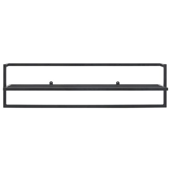 vidaXL Towel Rack Black 95x25x22 cm Iron