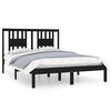 vidaXL Bed Frame without Mattress Black Solid Wood 120x200 cm
