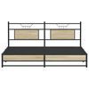 vidaXL Metal Bed Frame without Mattress Sonoma Oak 180x200 cm Super King