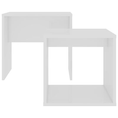 vidaXL Coffee Table Set White 48x30x45 cm Chipboard