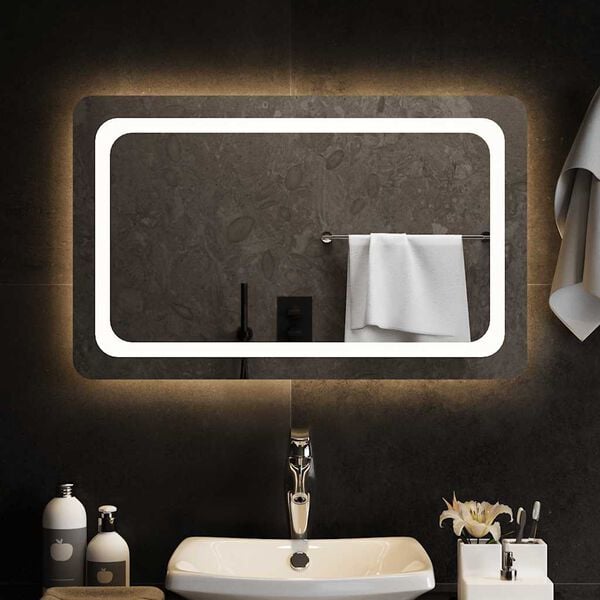 vidaXL LED Bathroom Mirror 80x50 cm