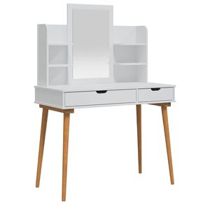 vidaXL Dressing Table Set FAUSKE 4 pcs White 100 x 50 x 143 cm