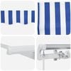vidaXL Retractable Awning Retractable Blue and White 300 x 200 cm