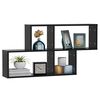 vidaXL Wall Shelf Black 100x18x53 cm Engineered Wood