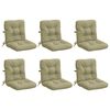 vidaXL Low Back Chair Cushion VIANEN 6 pcs 100% Polyester Light Green