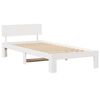 vidaXL Bed Frame with Headboard White 100 x 200 cm Solid Pine Wood