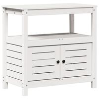 vidaXL Potting Table with Shelves White 82.5x45x81 cm Solid Wood Pine