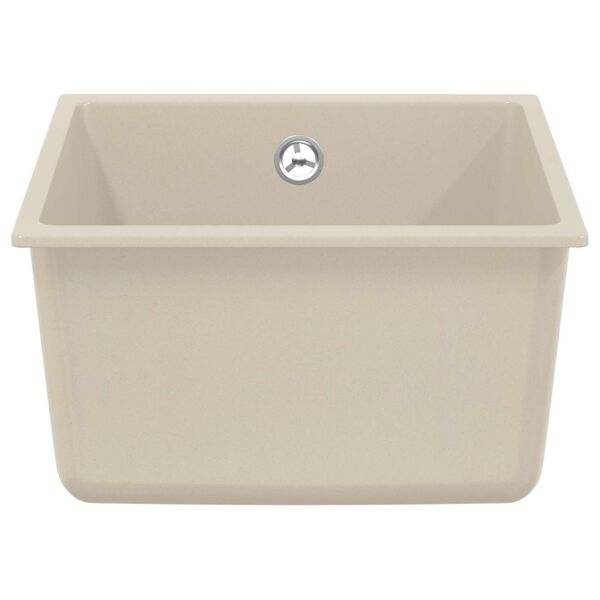 vidaXL Sink Beige 370 x 460 mm 80% Quartz and 20% Resin