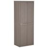 vidaXL Garden Cabinet | Brown | 100% Polypropylene | 65 x 45 x 172 cm