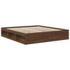 vidaXL Bed Frame without Mattress Brown Oak 200x200 cm
