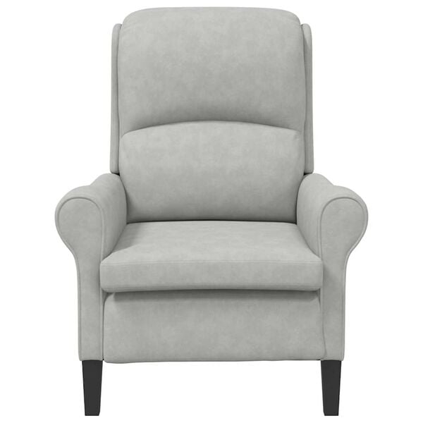 vidaXL Armchair Light grey 76 x 94 x 102 cm Microfibre