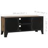vidaXL TV Cabinet Rustic Brown 105x36x47 cm Metal and MDF