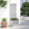 vidaXL Garden Privacy Screen Floral Sliver 50 x 140 cm Stainless steel