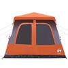vidaXL Family Tent Dome 8-Person Grey and Orange Quick Release