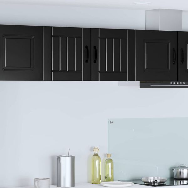vidaXL Kitchen Cabinet 2 pcs Black 40 x 31 x 40 cm Engineered Wood