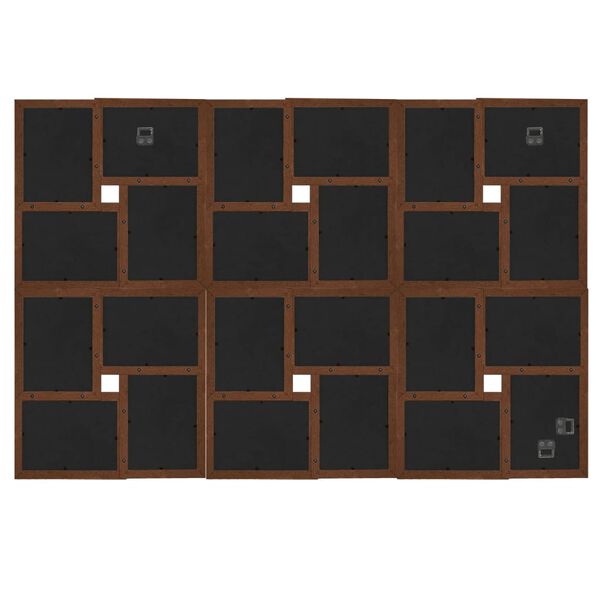 vidaXL Collage Photo Frame for 24x(10x15 cm) Picture Dark Brown MDF