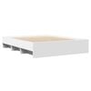 vidaXL Bed Frame without Mattress White 150x200 cm King Size Engineered Wood
