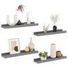 vidaXL Wall Shelves 4 pcs Grey 40x9x3 cm