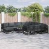 vidaXL Garden Sofa Set 12 pcs Black Metal