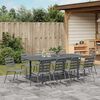 vidaXL Garden Dining Set 11 pcs Anthracite Powder-coated Steel